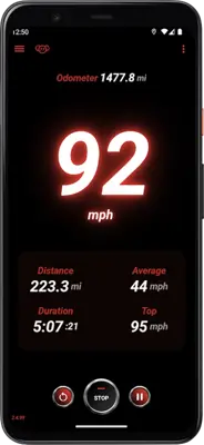 GPS Speedometer android App screenshot 2